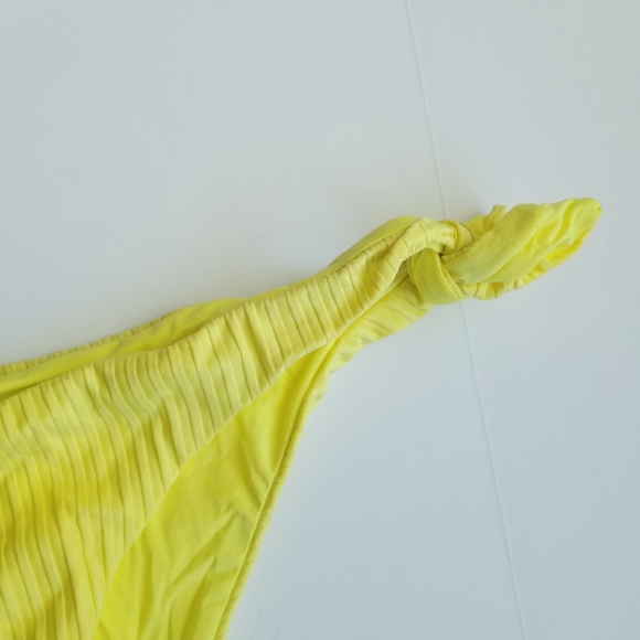 Dolce Vita Day Glow Tie Side Ribbed Bikini Bottom - Picture 2 of 3
